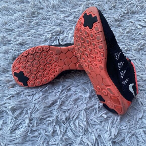 Nike 5.0 Black‎ Orange Size 7 Y Women’s Lace Up Athletic Shoes Pre Owned - Picture 6 of 16